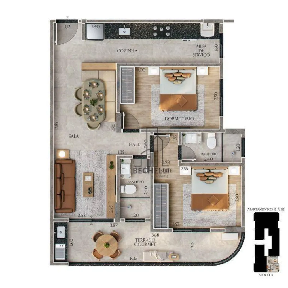 Apartamento, 2 quartos, 72 m² - Foto 1