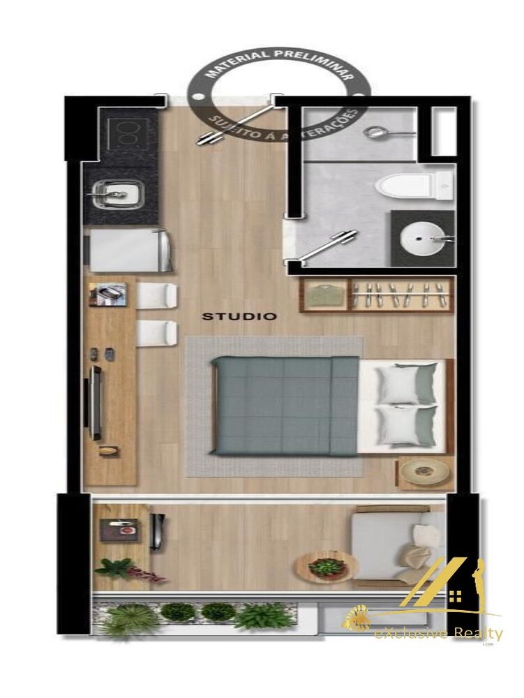 Kitnet e Studio à venda com 1 quarto, 25m² - Foto 4