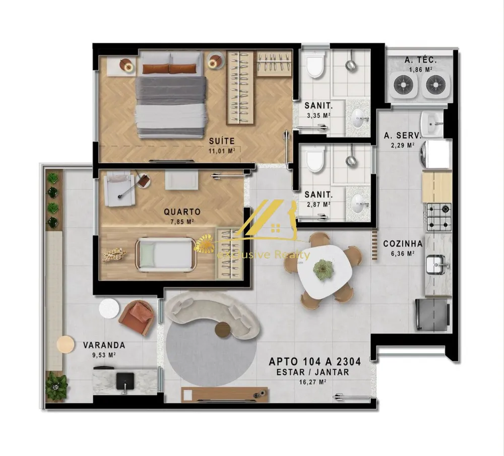 Apartamento, 2 quartos, 61 m² - Foto 6