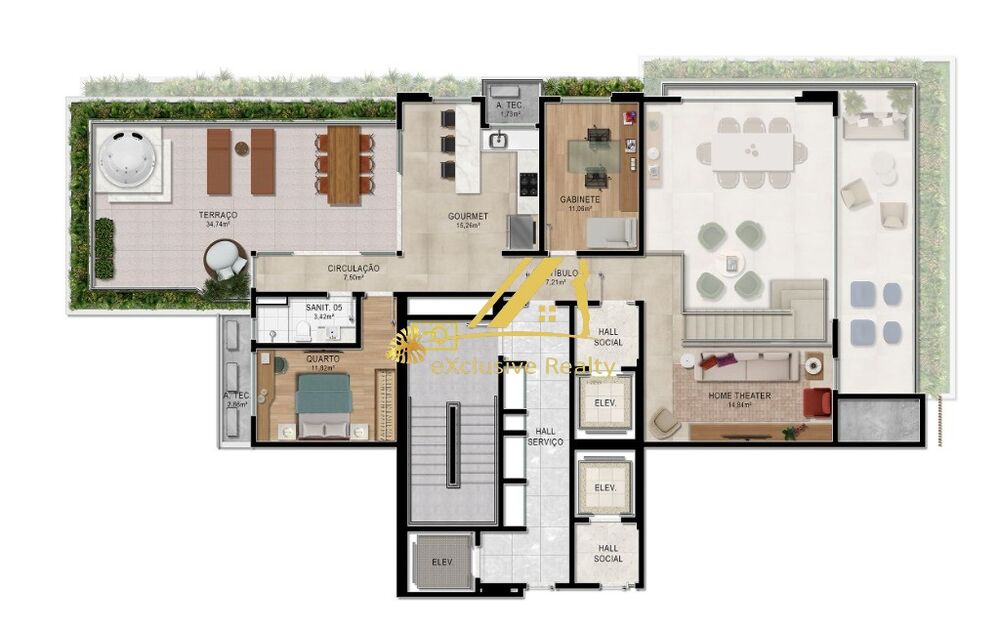 Apartamento, 4 quartos, 217 m² - Foto 2