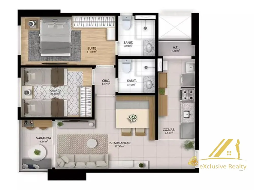 Apartamento, 2 quartos, 58 m² - Foto 15
