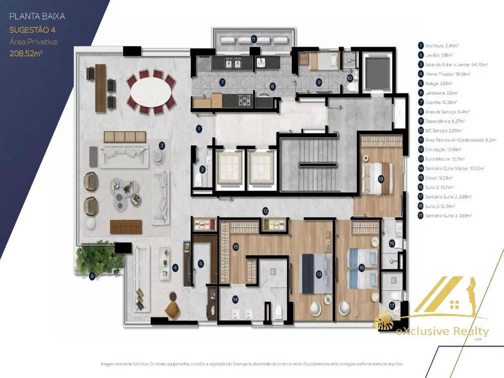 Apartamento, 4 quartos, 208 m² - Foto 15