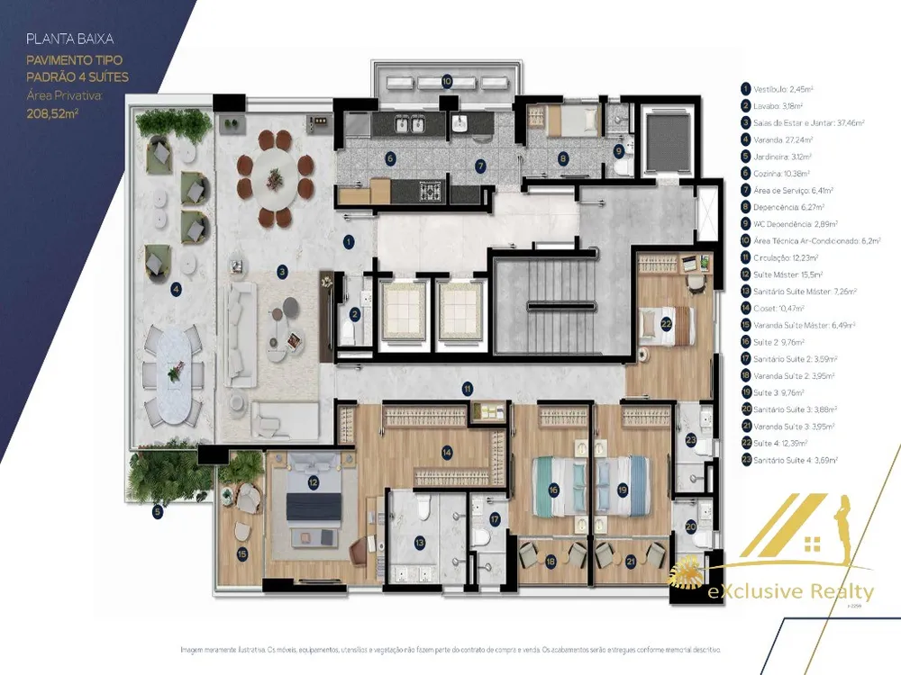Apartamento, 4 quartos, 208 m² - Foto 12