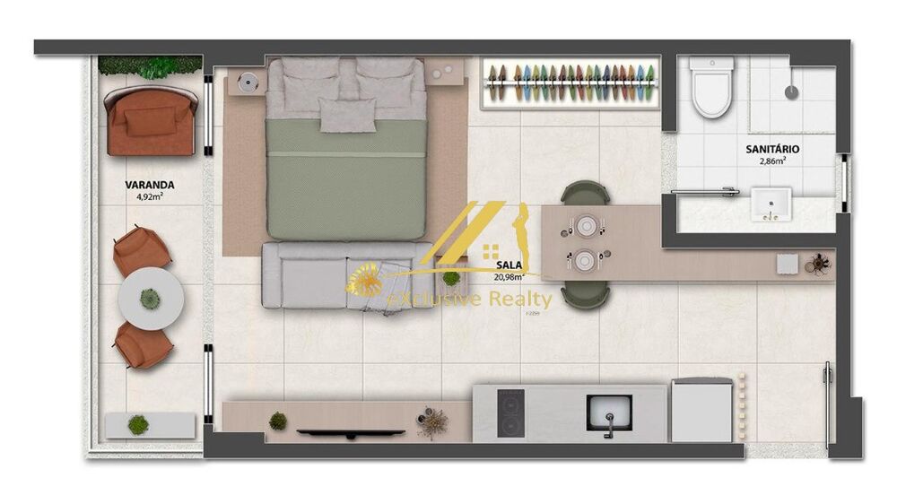 Apartamento, 1 quarto, 30 m² - Foto 3