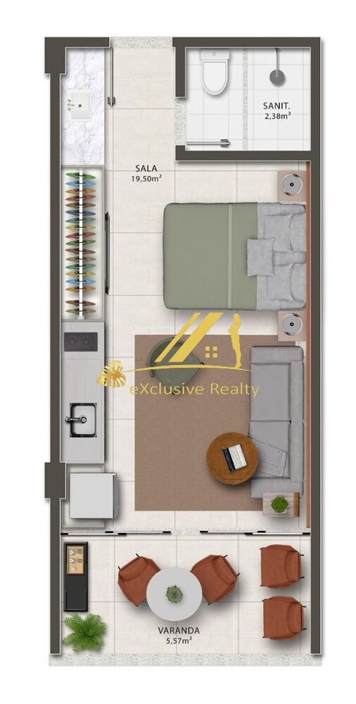 Apartamento, 1 quarto, 30 m² - Foto 2