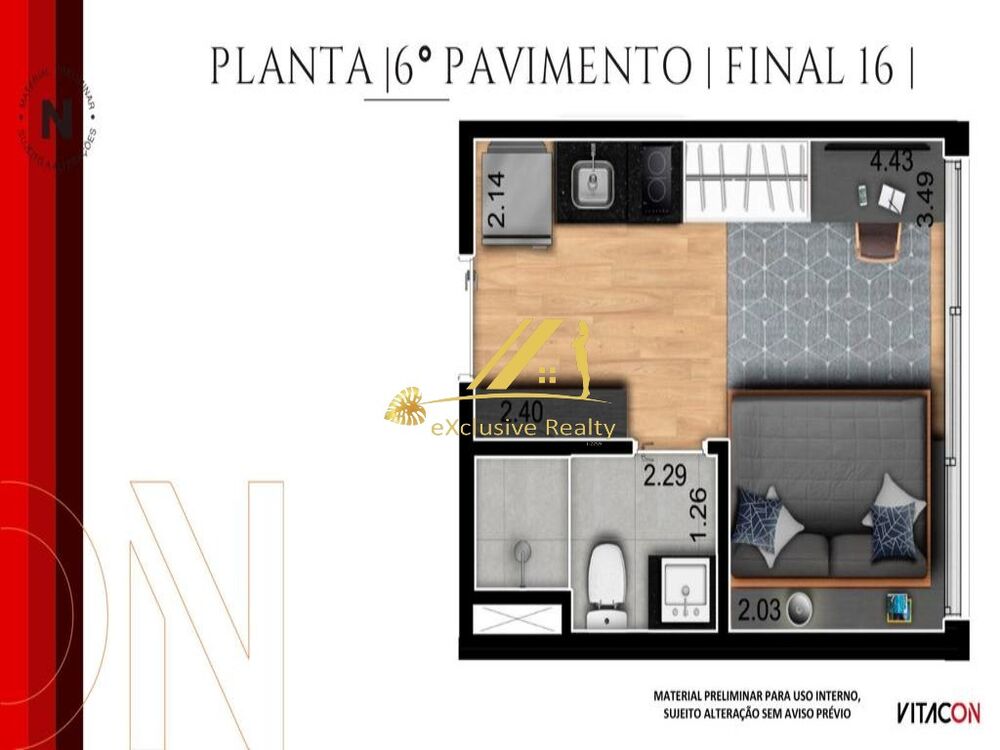 Kitnet-Studio, 20 m² - Foto 8