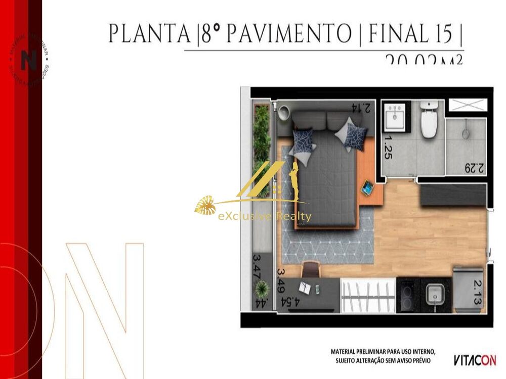 Kitnet-Studio, 20 m² - Foto 20