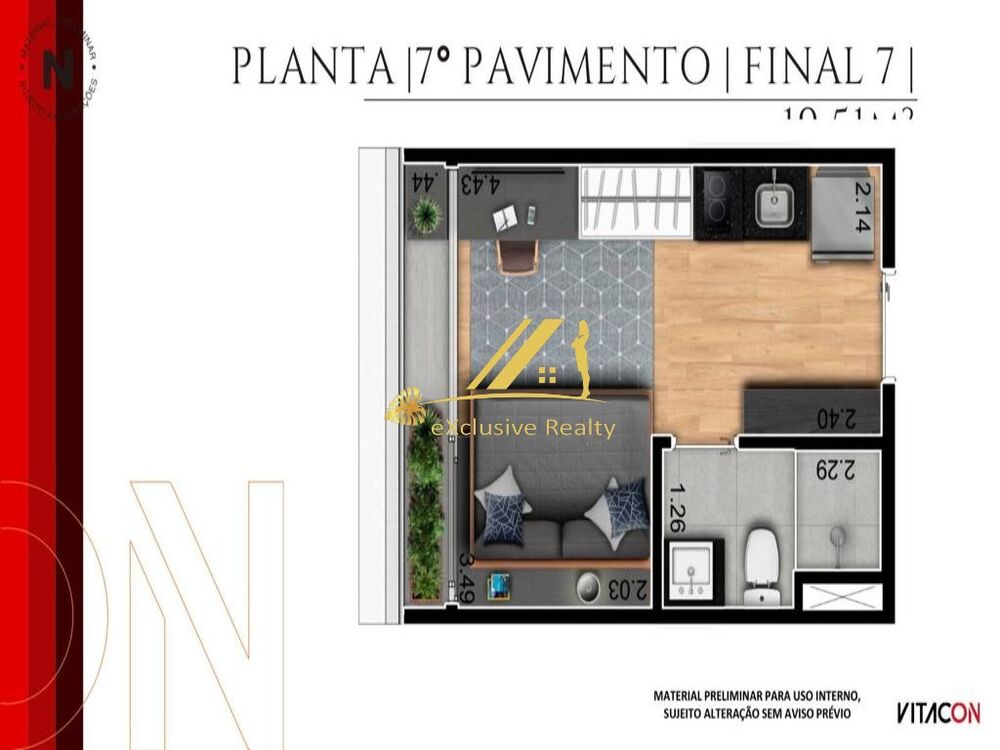 Kitnet-Studio, 20 m² - Foto 5