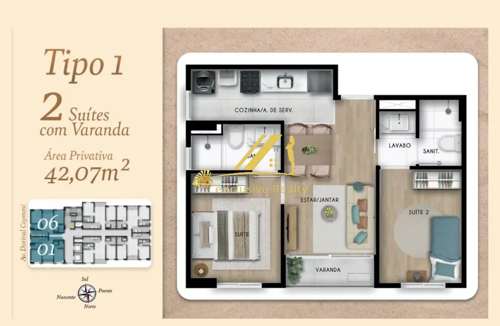 Apartamento, 2 quartos, 42 m² - Foto 6