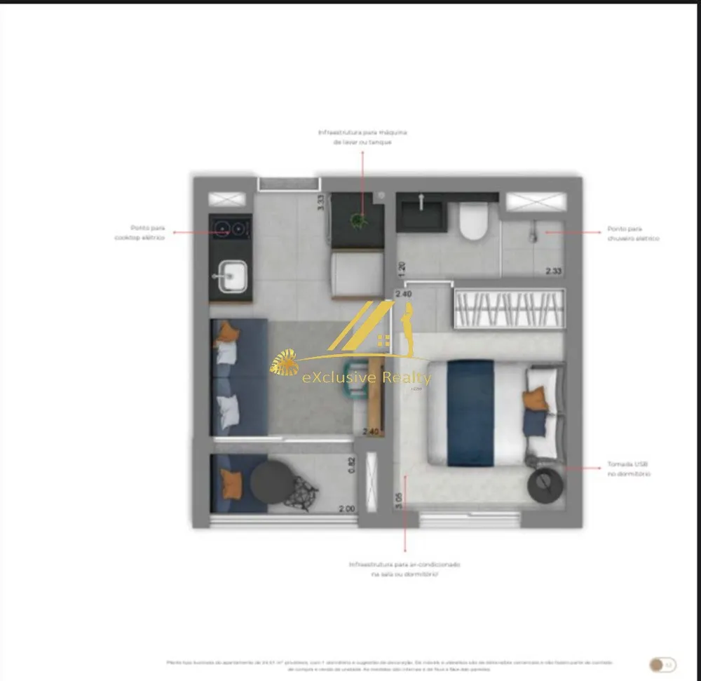 Apartamento, 1 quarto, 24 m² - Foto 3
