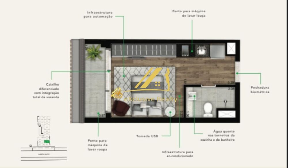 Apartamento, 1 quarto, 34 m² - Foto 12