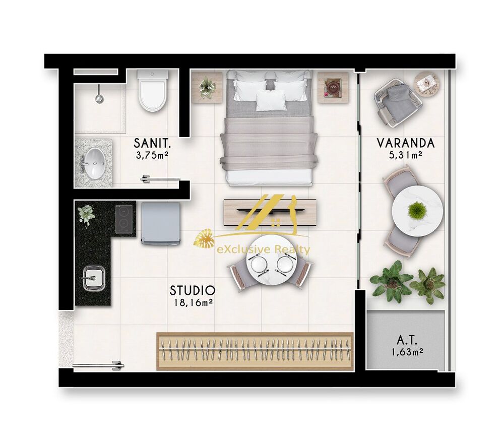 Kitnet-Studio, 26 m² - Foto 14