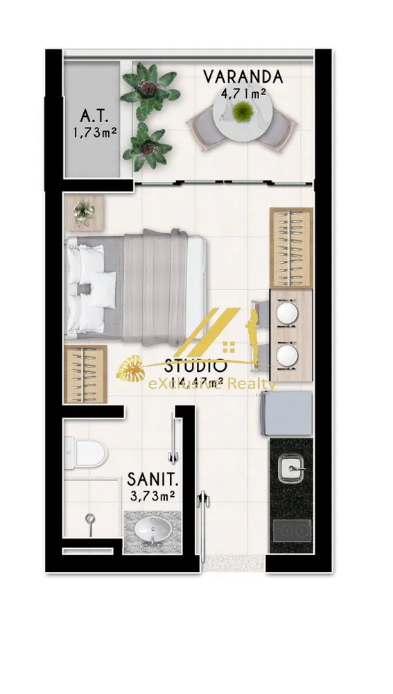 Kitnet-Studio, 26 m² - Foto 15