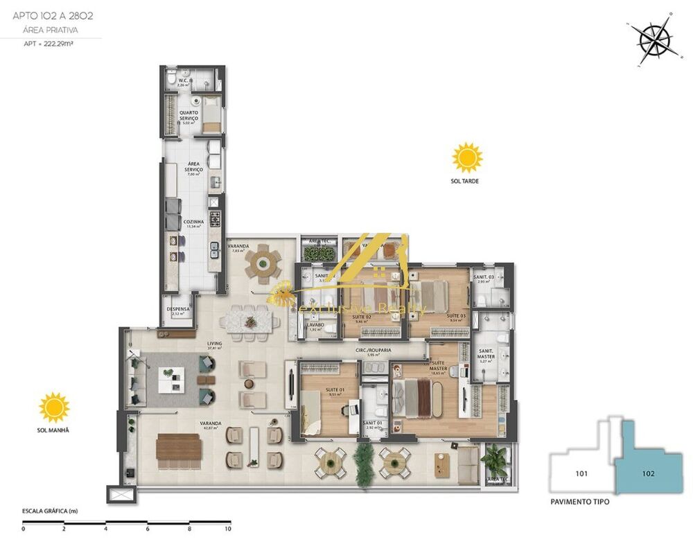 Apartamento, 4 quartos, 222 m² - Foto 2