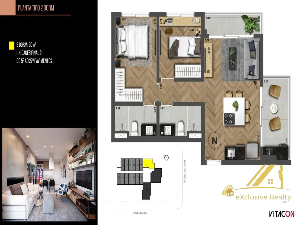Apartamento, 1 quarto, 36 m² - Foto 14