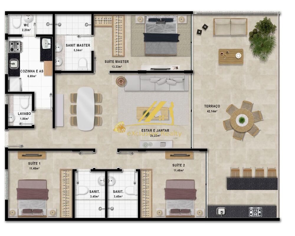 Apartamento, 3 quartos, 168 m² - Foto 2