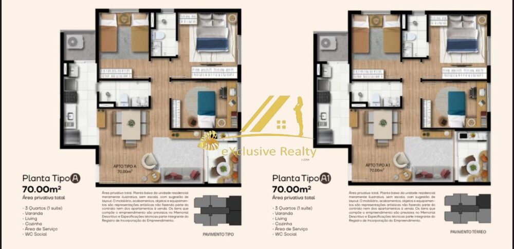 Apartamento, 3 quartos, 70 m² - Foto 2