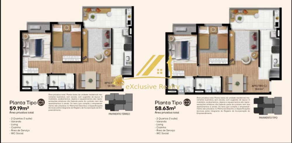 Apartamento, 3 quartos, 70 m² - Foto 3