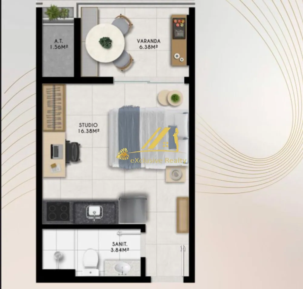 Kitnet-Studio, 28 m² - Foto 21