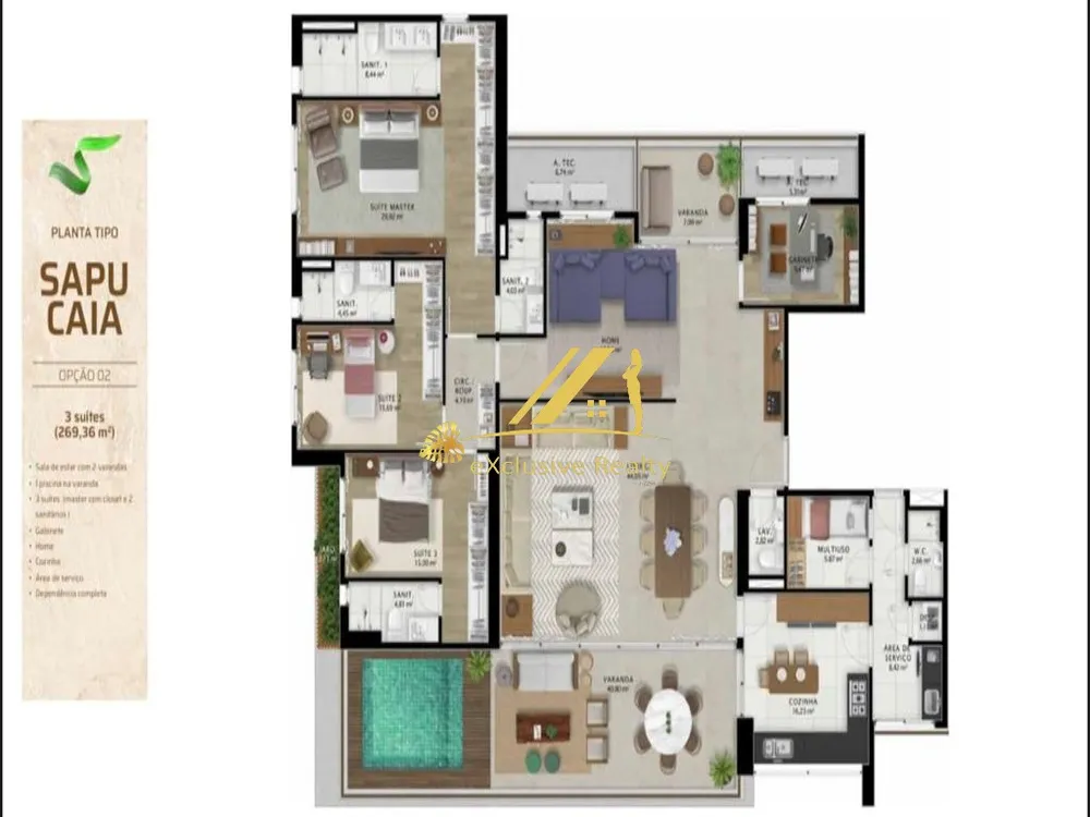 Apartamento, 4 quartos, 225 m² - Foto 2