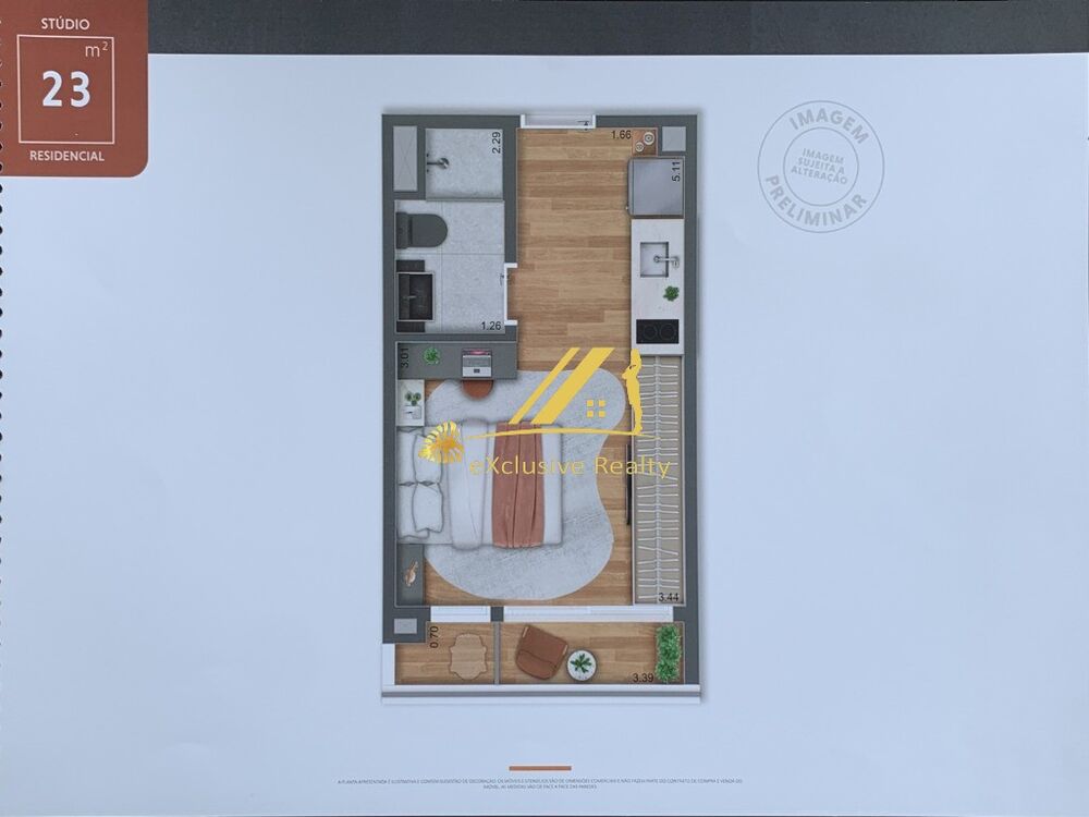Apartamento, 1 quarto, 23 m² - Foto 4