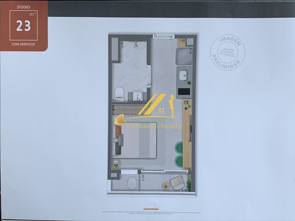Apartamento, 1 quarto, 23 m² - Foto 12