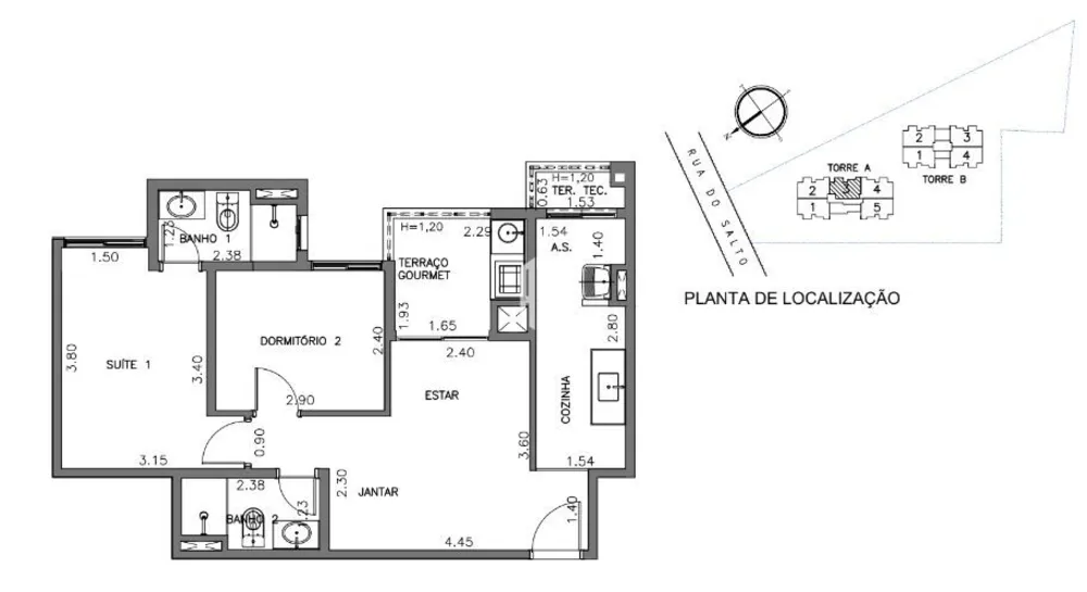 Apartamento, 2 quartos, 56 m² - Foto 3