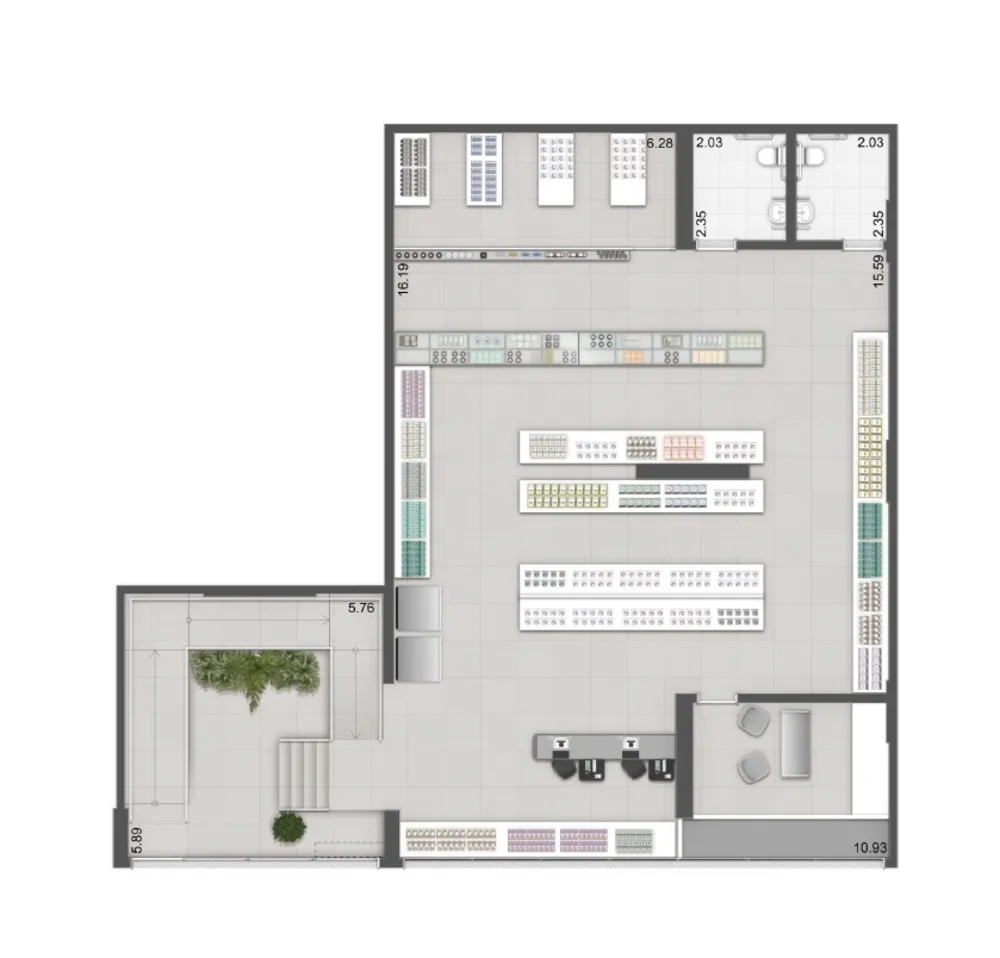 Loja-Salão, 224 m² - Foto 1