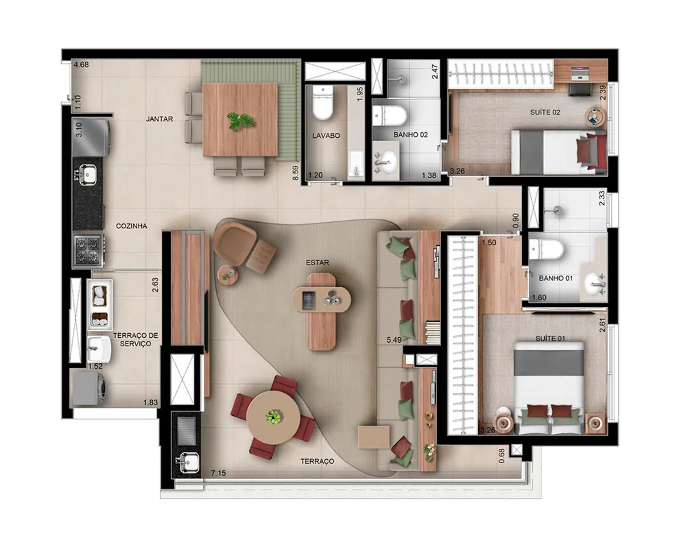 Apartamento, 3 quartos, 95 m² - Foto 4