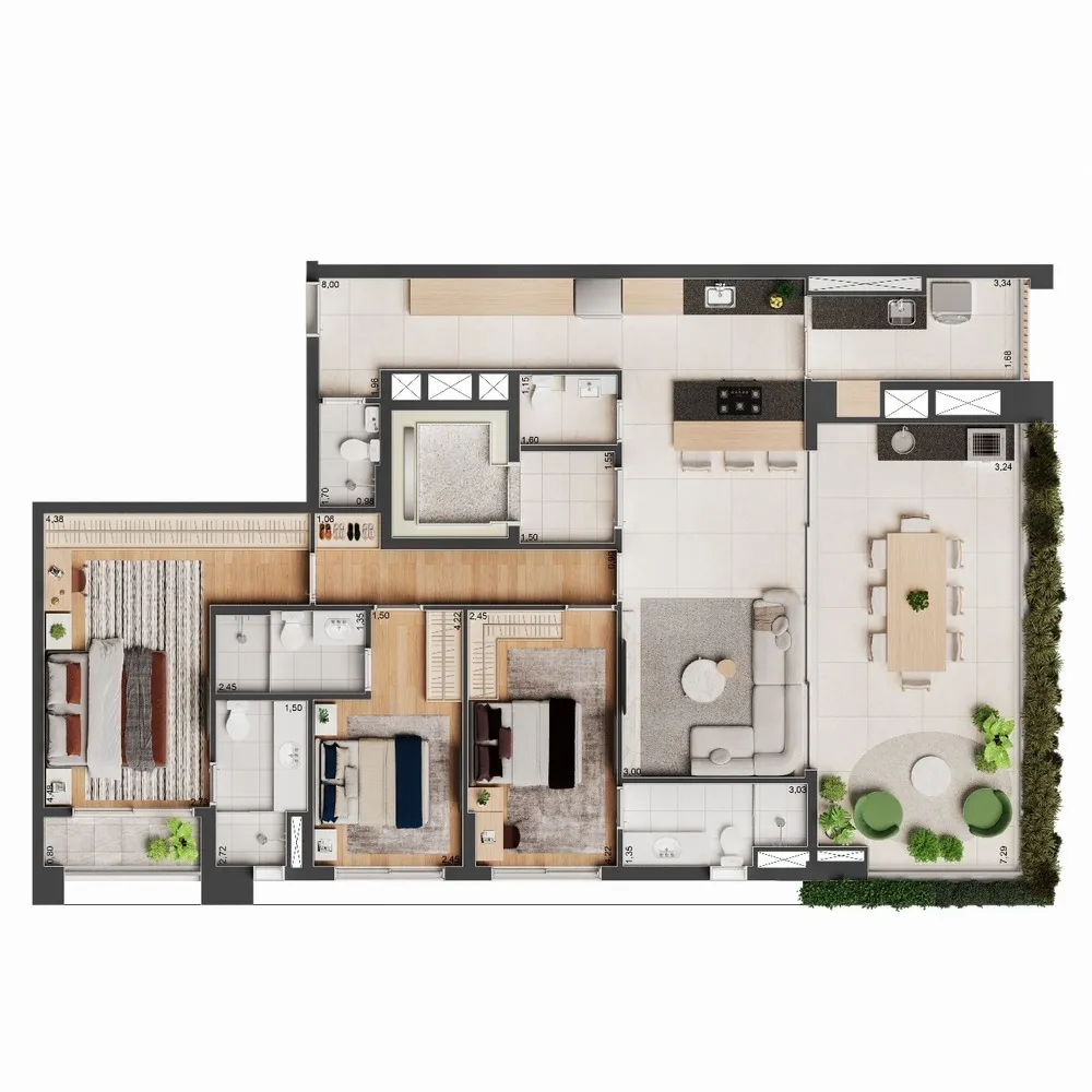 Cobertura, 3 quartos, 143 m² - Foto 4