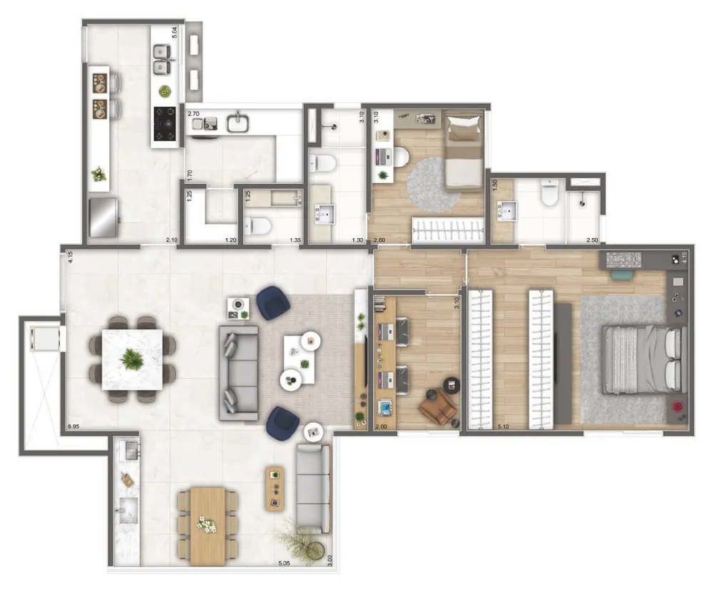 Apartamento, 3 quartos, 121 m² - Foto 4