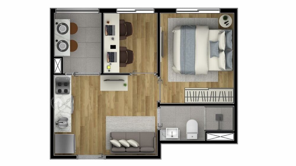 Apartamento à venda com 2 quartos, 36m² - Foto 11