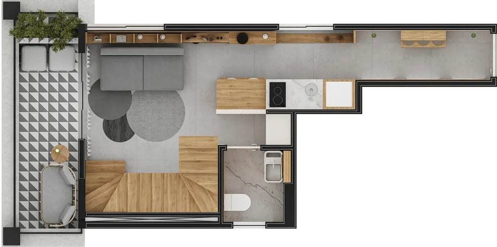 Apartamento, 1 quarto, 29 m² - Foto 3