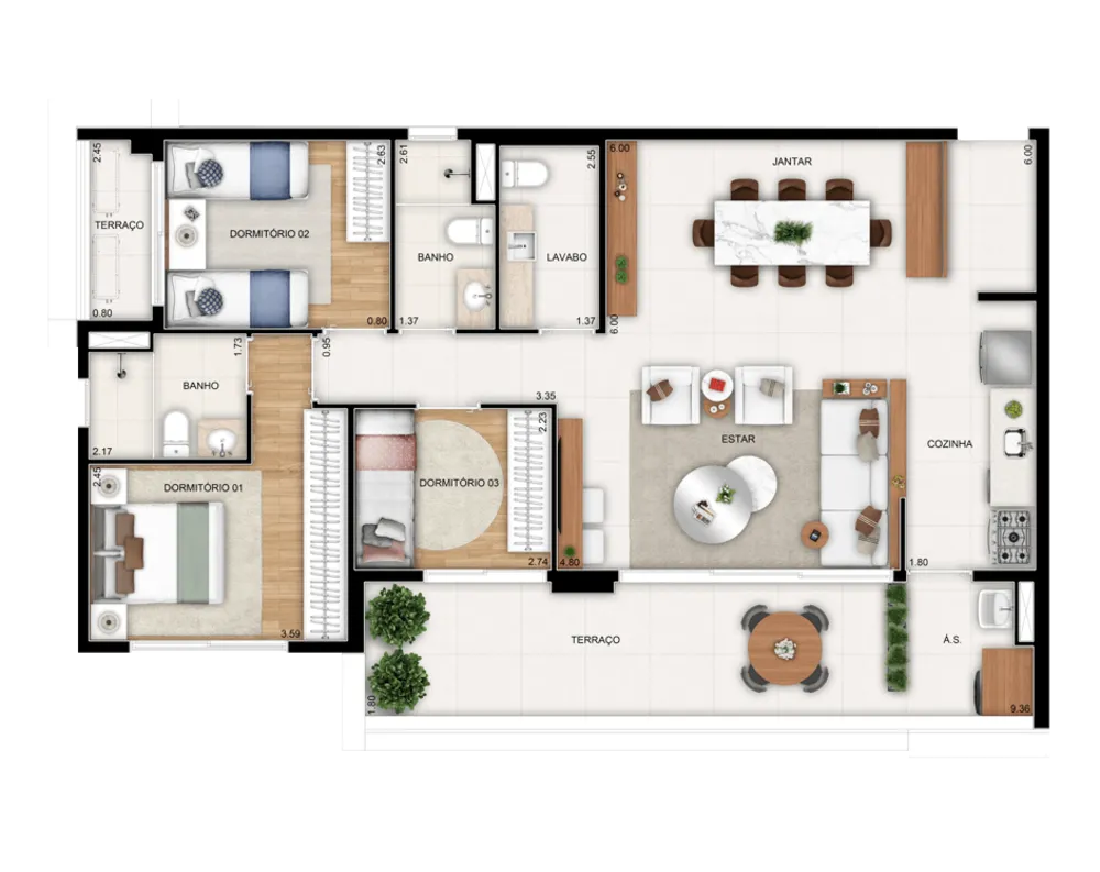Apartamento, 2 quartos, 114 m² - Foto 4