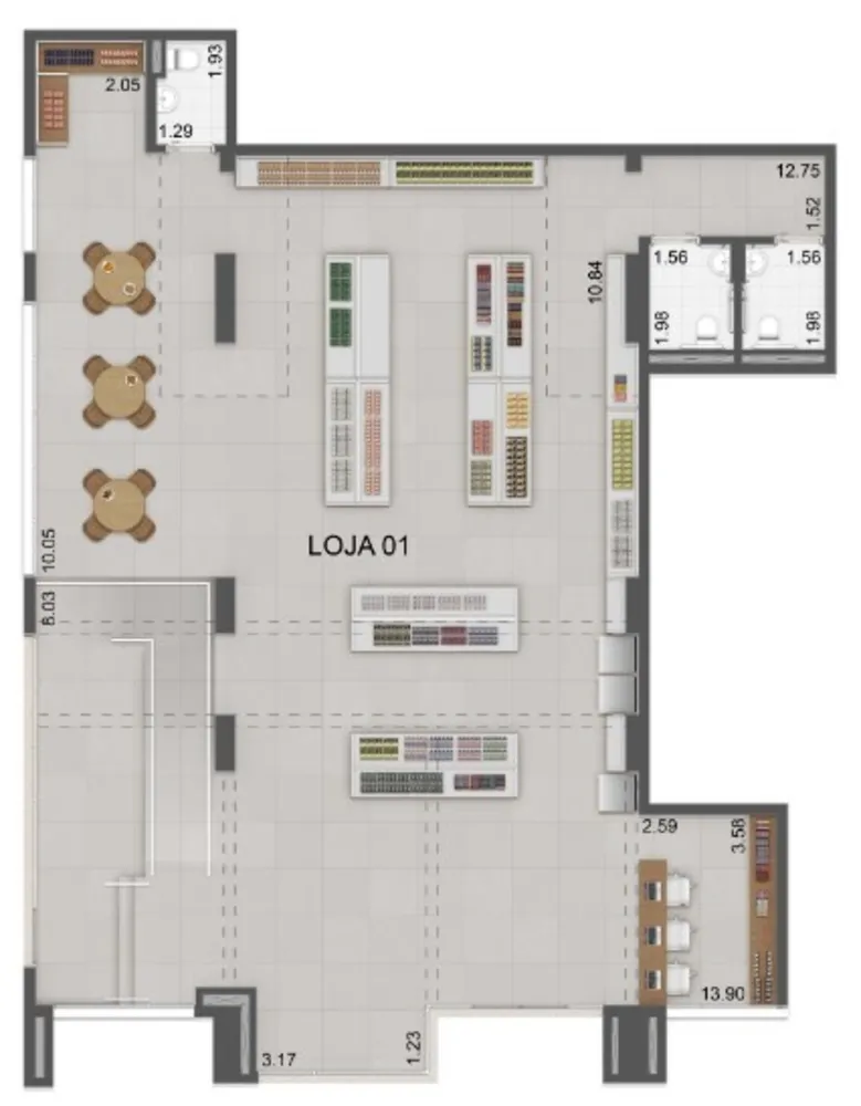 Loja-Salão, 213 m² - Foto 4