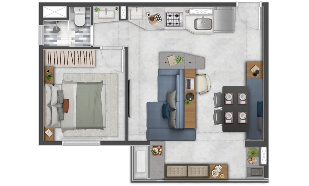 Apartamento, 2 quartos, 37 m² - Foto 2