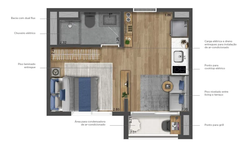 Apartamento, 1 quarto, 24 m² - Foto 4