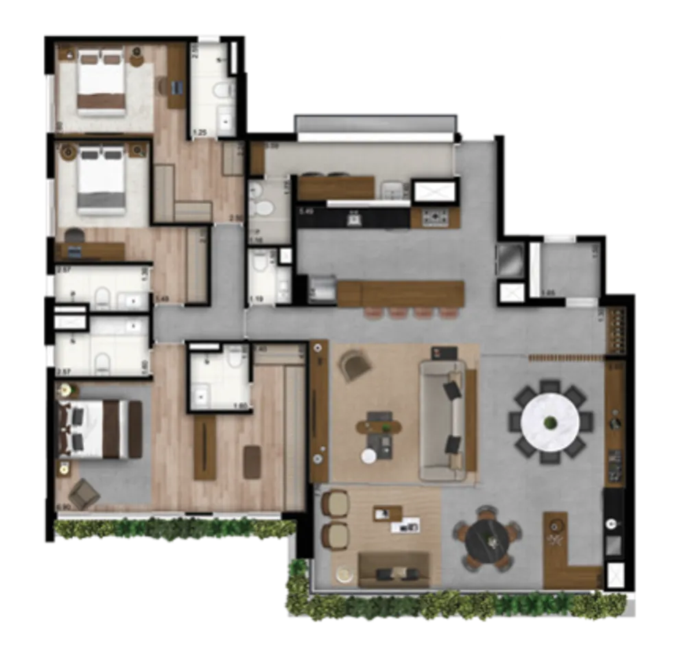 Apartamento, 4 quartos, 201 m² - Foto 1