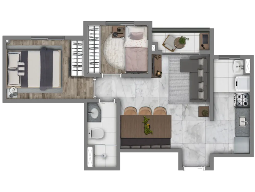 Apartamento, 3 quartos, 55 m² - Foto 4