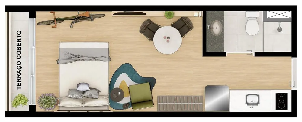 Apartamento, 2 quartos, 35 m² - Foto 2