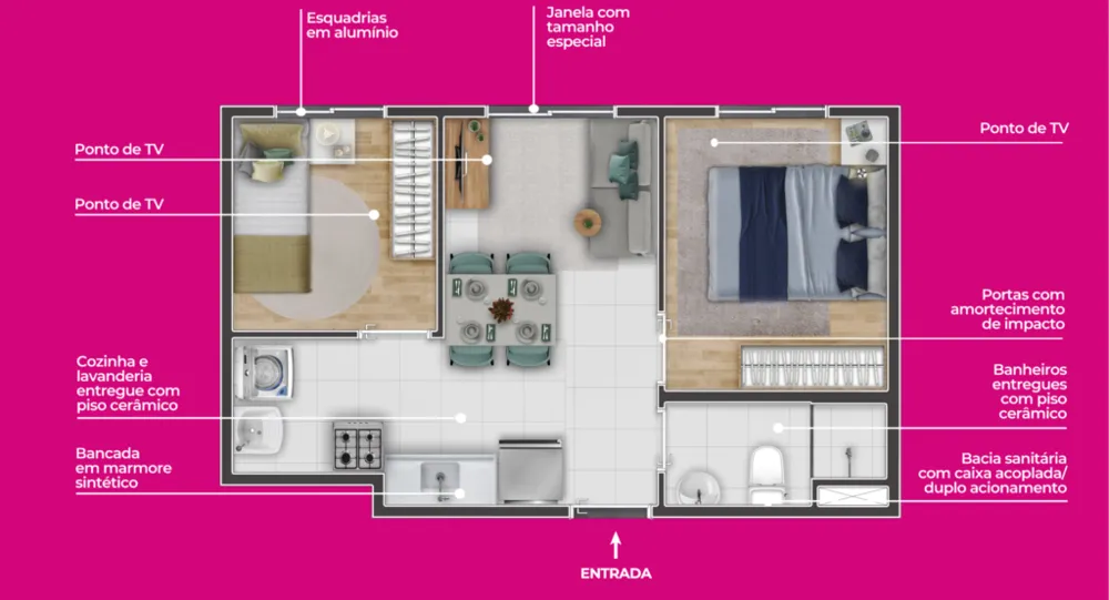 Apartamento, 2 quartos, 32 m² - Foto 3