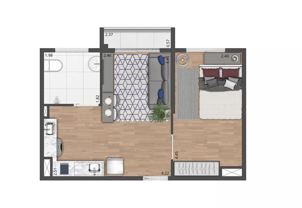 Apartamento, 1 quarto, 103 m² - Foto 5