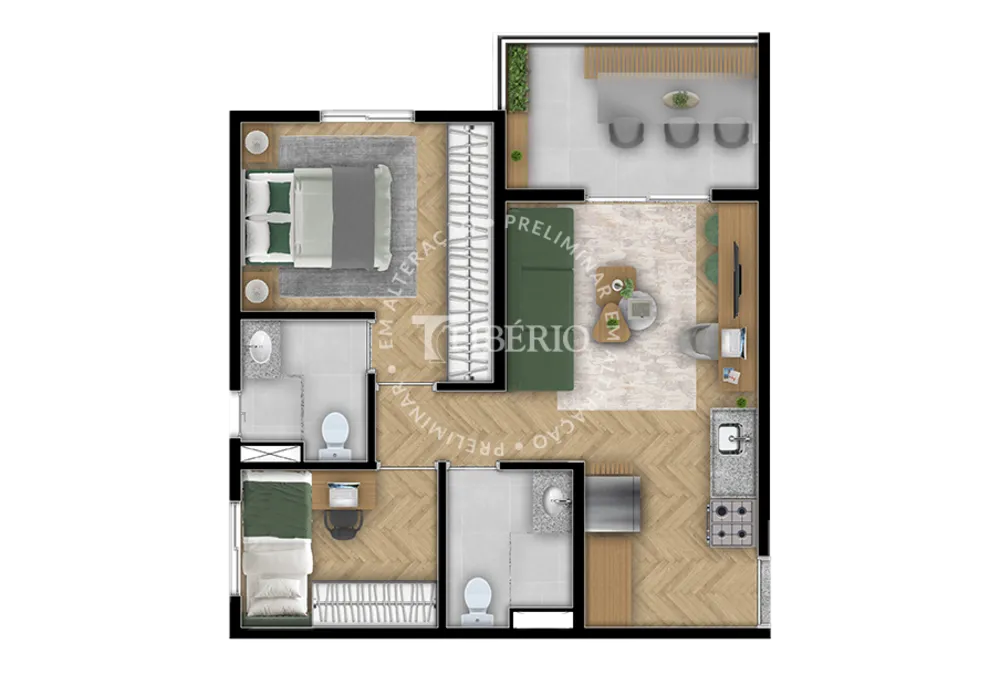 Apartamento, 2 quartos, 39 m² - Foto 4
