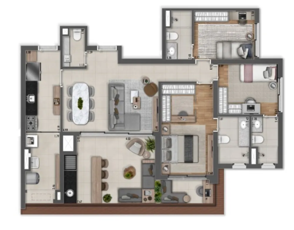 Apartamento, 3 quartos, 141 m² - Foto 4