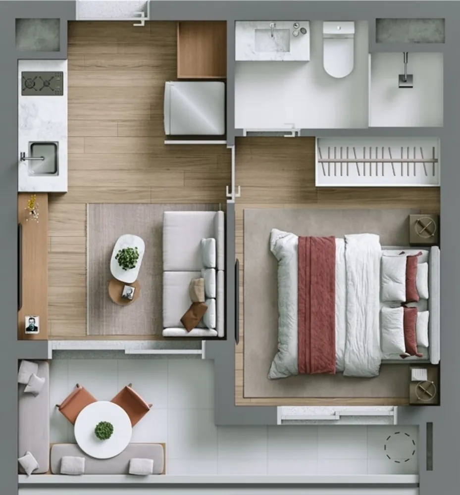Apartamento, 2 quartos, 56 m² - Foto 3