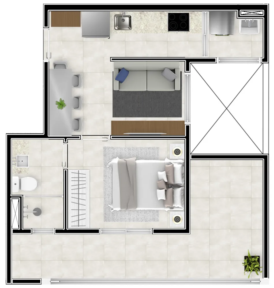 Apartamento, 1 quarto, 25 m² - Foto 3