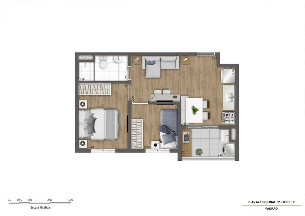 Apartamento, 2 quartos, 37 m² - Foto 4
