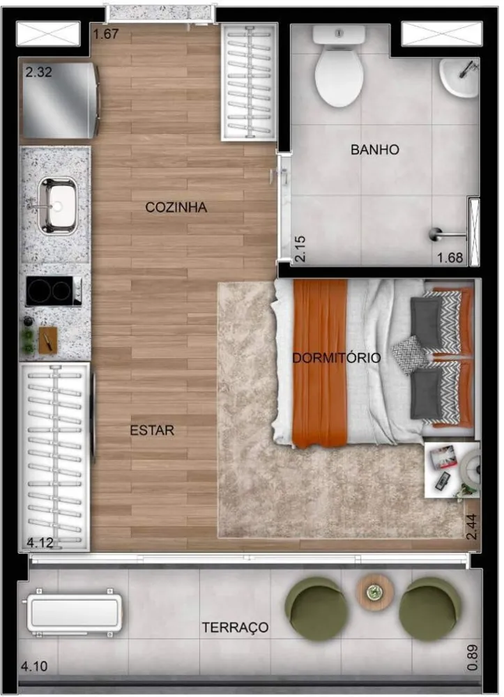 Apartamento, 1 quarto, 26 m² - Foto 4