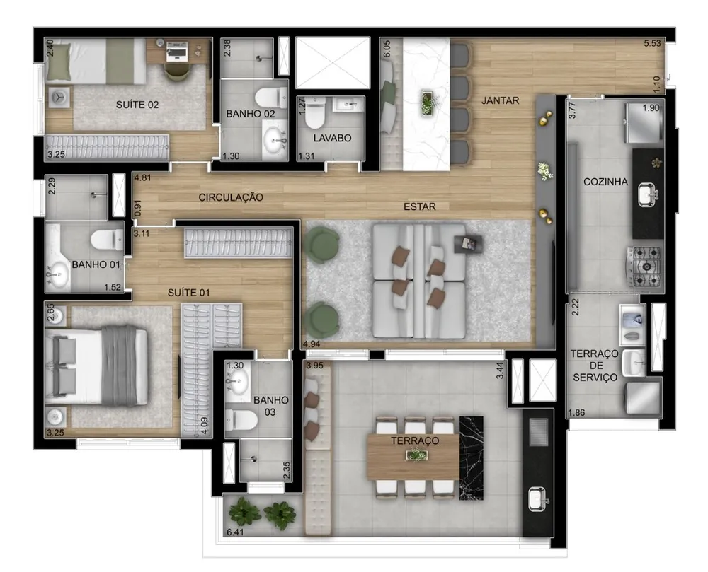Apartamento, 3 quartos, 86 m² - Foto 1