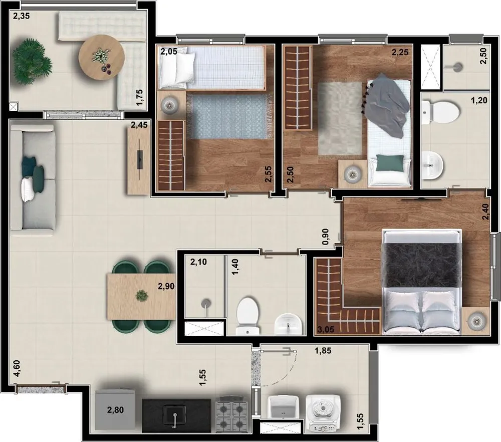 Apartamento, 2 quartos, 33 m² - Foto 4